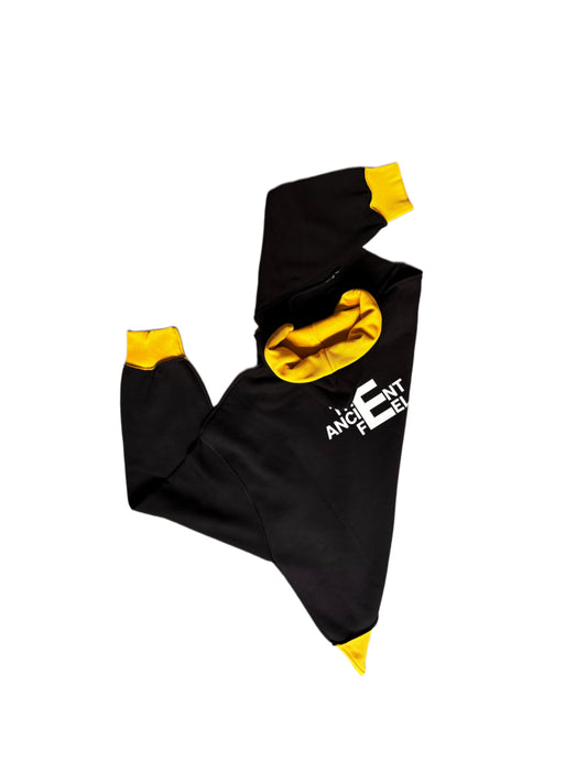 Hoodie black & yellow