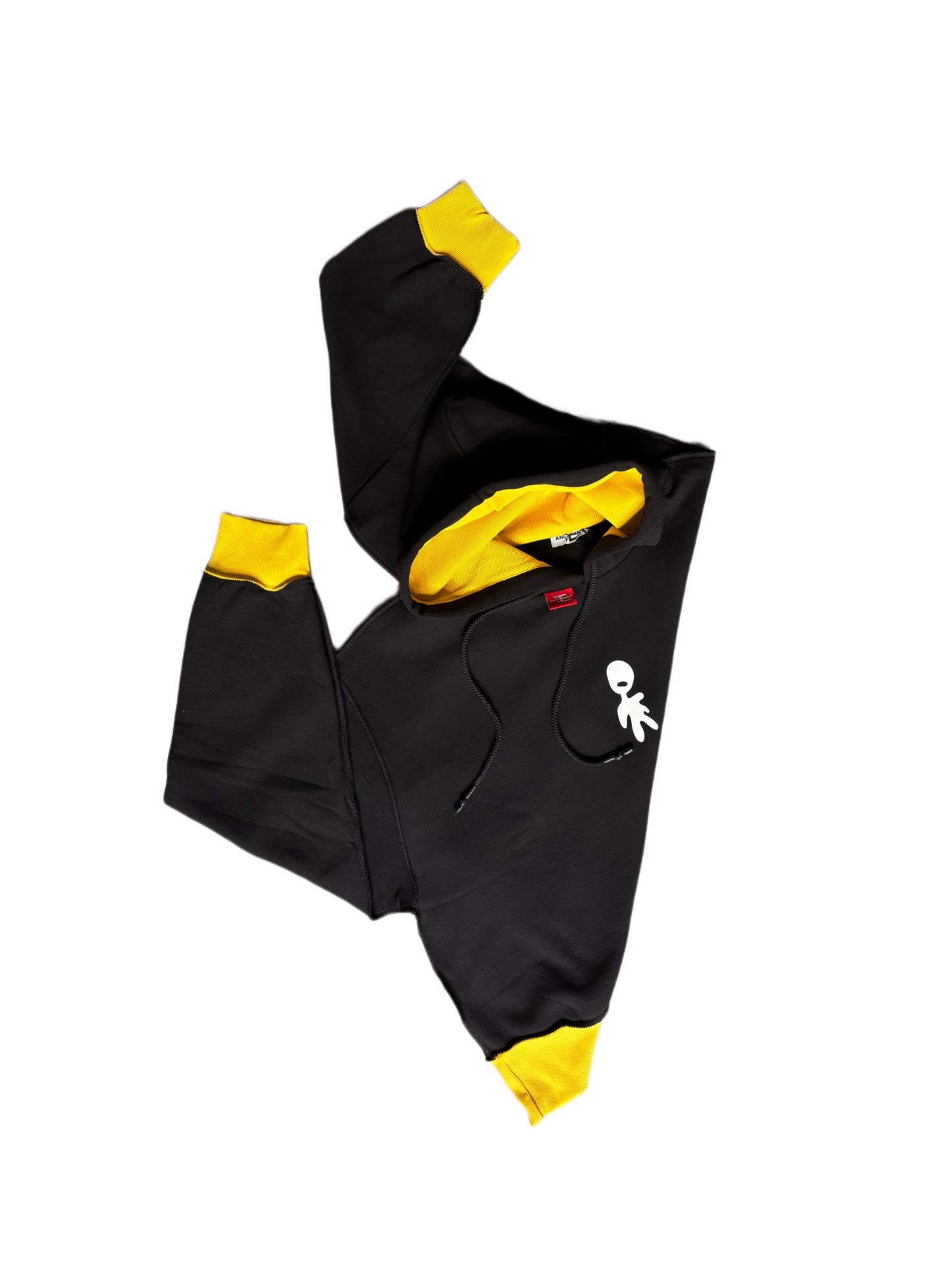 Hoodie black & yellow