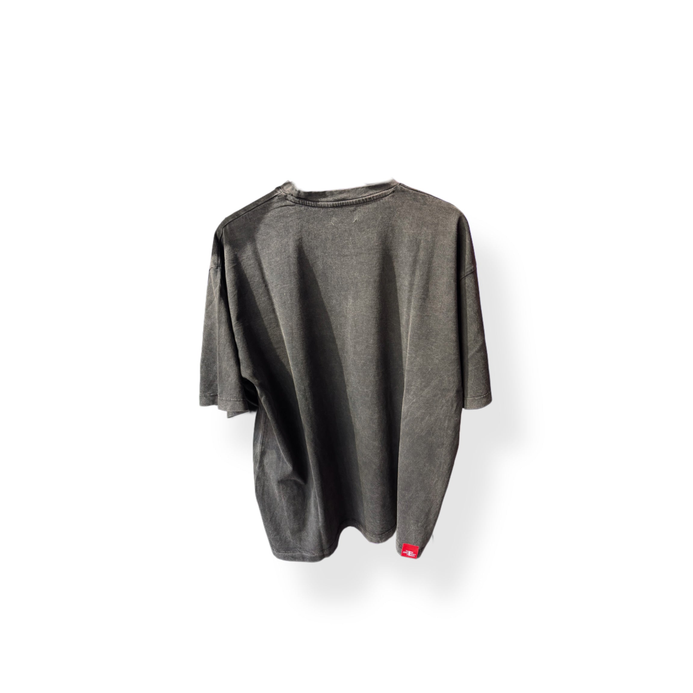 T-shirt uomo manica slavato grigio